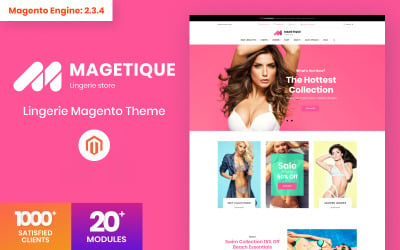 Magetique-女用贴身内衣裤Magento主题