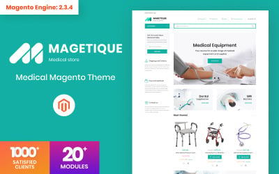 Magetique-医疗设备Magento主题