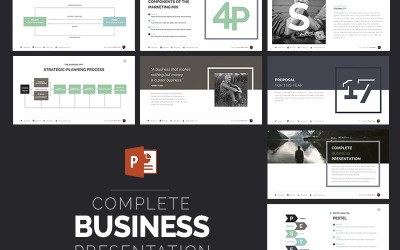 Полный шаблон бизнес-презентации PowerPoint