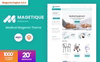 Responsive Magetique - Medical Equipment Magento #63512