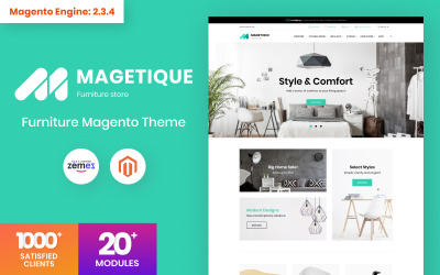 Responzivní Magento motiv "Magetique - Furniture Magento Theme" #63514