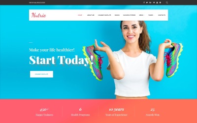Reszponzív Nutrie - Health Coach WordPress sablon 63524