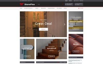 StoreFlex - šablona OpenCart reagující na stavební materiály