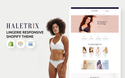Tema Shopify para e-commerce responsivo de lingerie