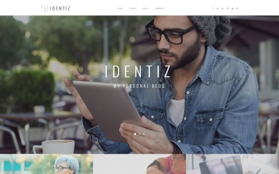 Template WordPress Responsive #63592 "Identiz - Personal Blog"