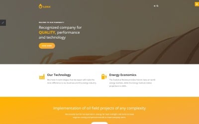 Адаптивный шаблон Joomla для газа и нефти