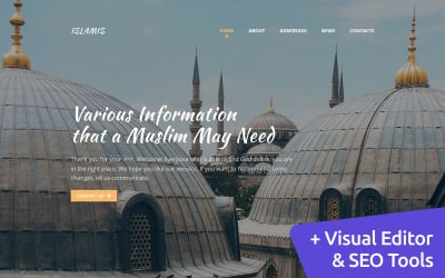 Исламский сайт Moto CMS 3 Шаблон