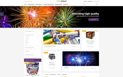 Modello OpenCart reattivo per feste, regali e fiori