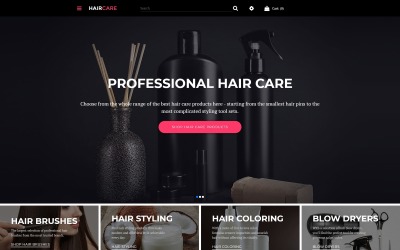Plantilla OpenCart receptiva para peluquería