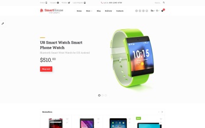 Plantilla OpenCart receptiva para tienda de electrónica