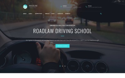 "RoadLaw - Driving School Responsive WordPress Theme" - адаптивний WordPress шаблон №63631