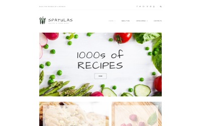 Шпателі - Тема WordPress для блогу рецептів та їжі