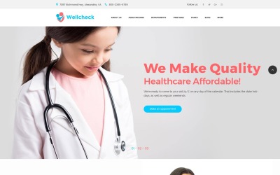 Wellcheck - WordPress-tema för barnklinik