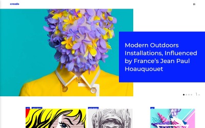 WordPress Theme namens "Creado - Art Gallery Responsive" #63661
