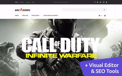 Arcademo - Šablona elektronického obchodu MotoCMS pro videohry