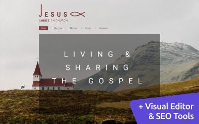 Jesus - Christian Church Templates Moto CMS 3 №63790