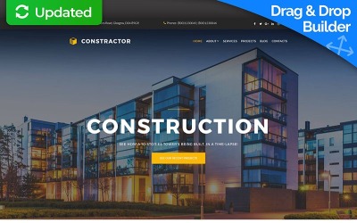 Plantilla Moto CMS 3 para empresa de construcción