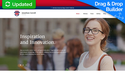 Plantilla Moto CMS 3 Responsive para Sitio de Universidades #63784