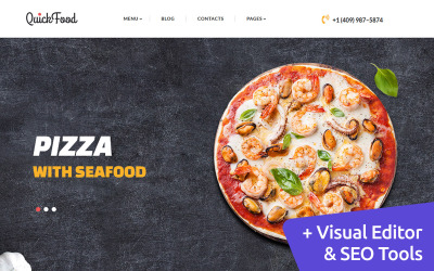 QuickFood - Food Ordering Moto CMS 3 Template