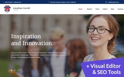 Responsywny szablon Moto CMS 3 University Moto CMS 3 Template #63784