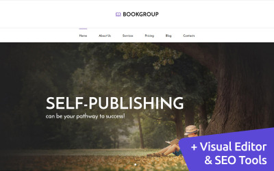 Reszponzív Book Publisher Moto CMS 3 sablon 63700