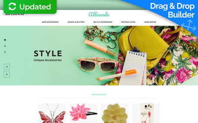 Tema MotoCMS E-commerce Responsive #63717 per Un Sito di Negozio di Regali