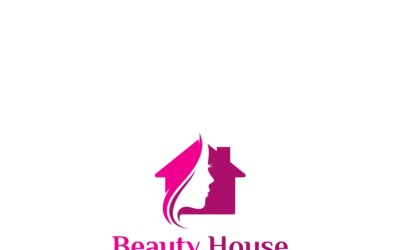 Modèle de logo de maison de beauté