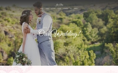 Jen+Ben - Tema de WordPress para bodas de una página