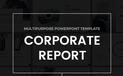 Modelo de relatório corporativo em PowerPoint
