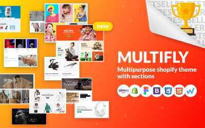 Multifly - Multipurpose Online Store Shopify Theme Tema de Shopify №63842