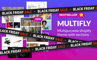 Responsywny szablon Shopify Multifly - Multipurpose Online Store #63842