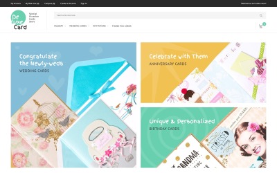Reszponzív Deluxe Card - Special Occasion Cards Store Magento sablon 63846