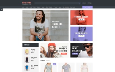 "T-shirt Shop Responsive OpenCart Template" thème OpenCart adaptatif #63829