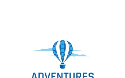 Modello di logo di produzione multimediale di avventura