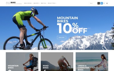 AllyBike - responsywny motyw Magento dla sklepu z artykułami rowerowymi