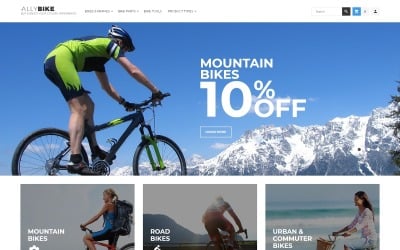 AllyBike - Thème Magento réactif pour le magasin de fournitures de cyclisme