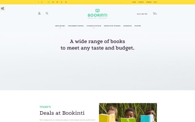 "Bookinti - Book Store" - адаптивний PrestaShop шаблон №63998