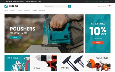 Reszponzív Illin.co - Tools & Equipment Magento sablon 63976
