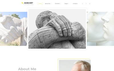 Шаблон веб-сайту фотогалереї скульптора Аньярт