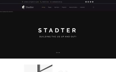 "Stadter - Construction Company" - адаптивний WordPress шаблон №63956