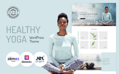 Bhakti -  Fitness Center &amp;amp; Yoga Studio WordPress Theme