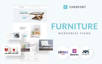 Cherfort - WordPress-thema voor woondecoratie en meubels voor de website van een meubelwinkel