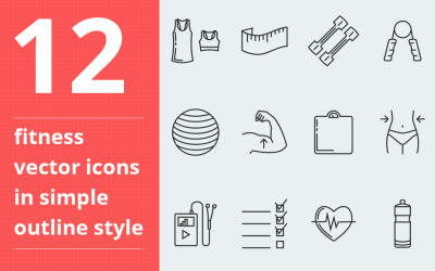 Fitness vector Icon Set
