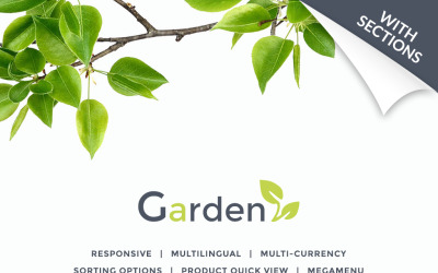 Responzivní Shopify motiv "Garden Design Responsive Shopify Theme" #64035