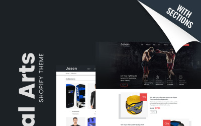 Responzivní Shopify motiv na téma Bojová umění #64086
