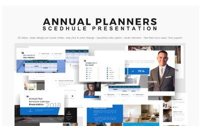 Årlig planeringspresentation 2018 PowerPoint-mall
