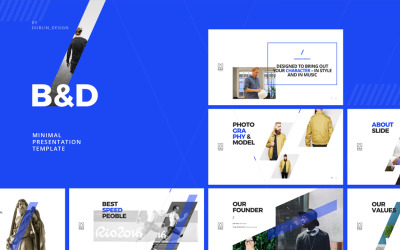 B&D - modelo de PowerPoint tema criativo do PowerPoint