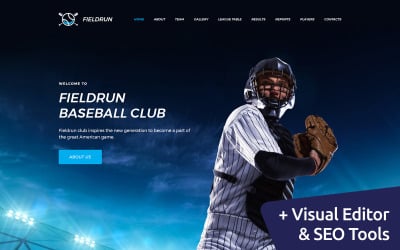 Fieldrun - Премиум шаблон Moto CMS 3 для бейсбольного клуба