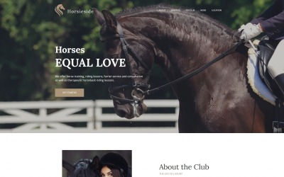 Horse Moto CMS HTML Template Moto CMS HTML-mall #64195