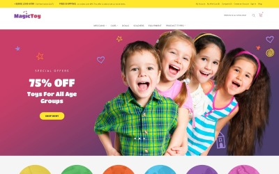 "MagicToy - Jouets pour bébés" thème Magento adaptatif #64135